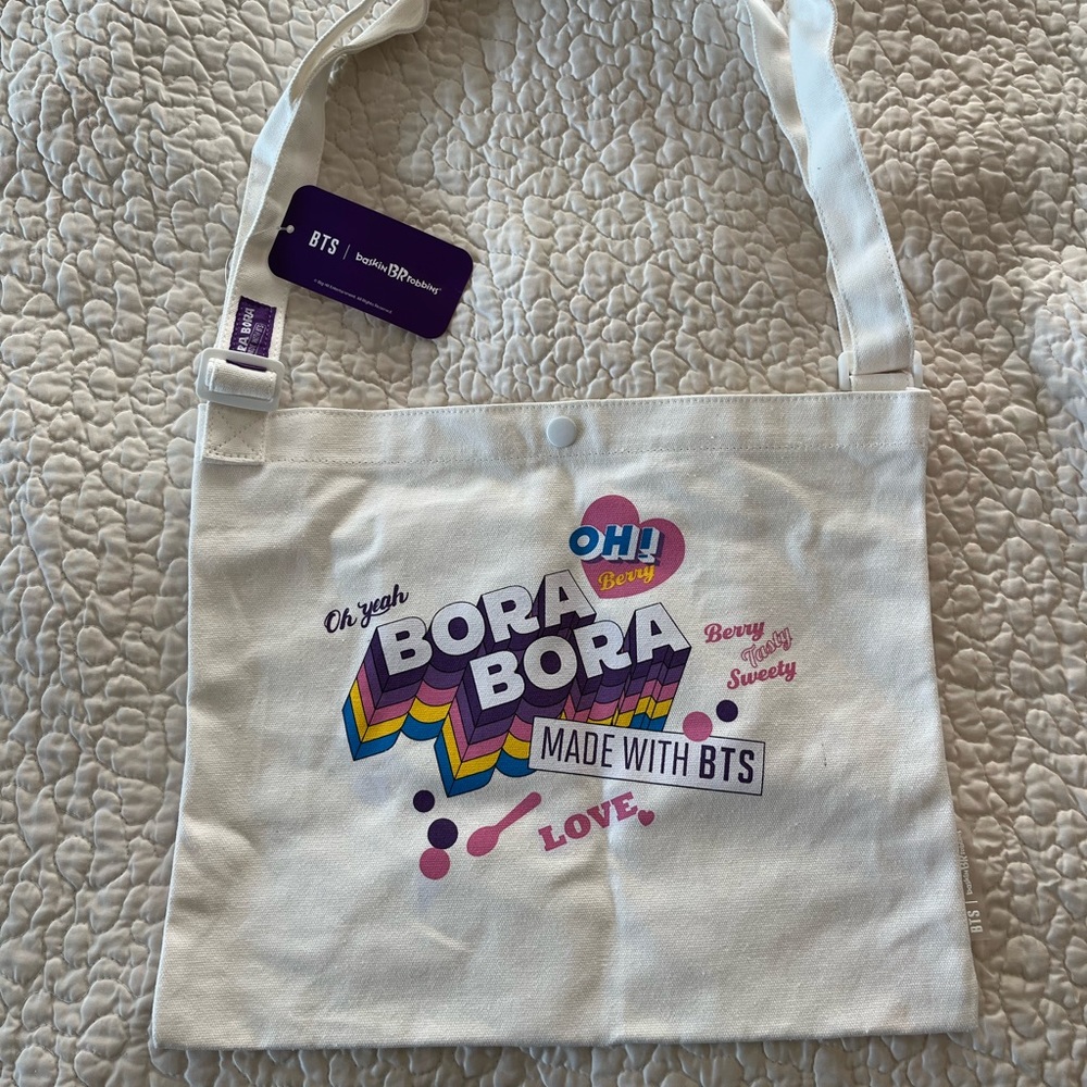 Official BTS Baskin-Robins tote bag